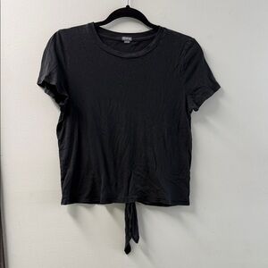 Aerie Black Tie-Back Short Sleeve Tee